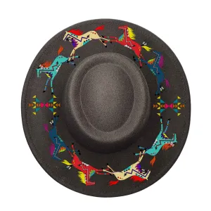 Ledger Horses Wide Brim Journey Hat