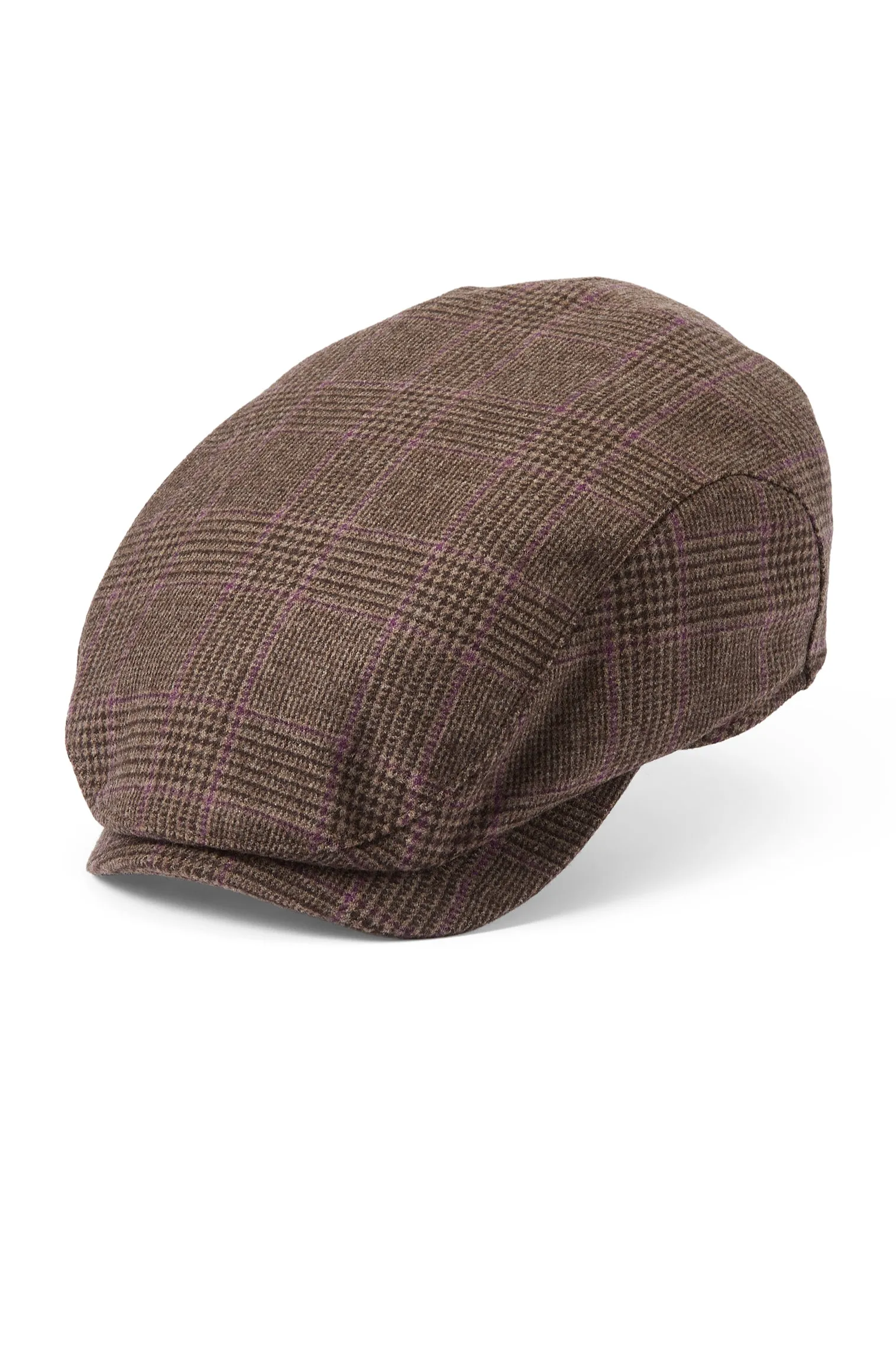 Lynton Glen Check Brown Flat Cap