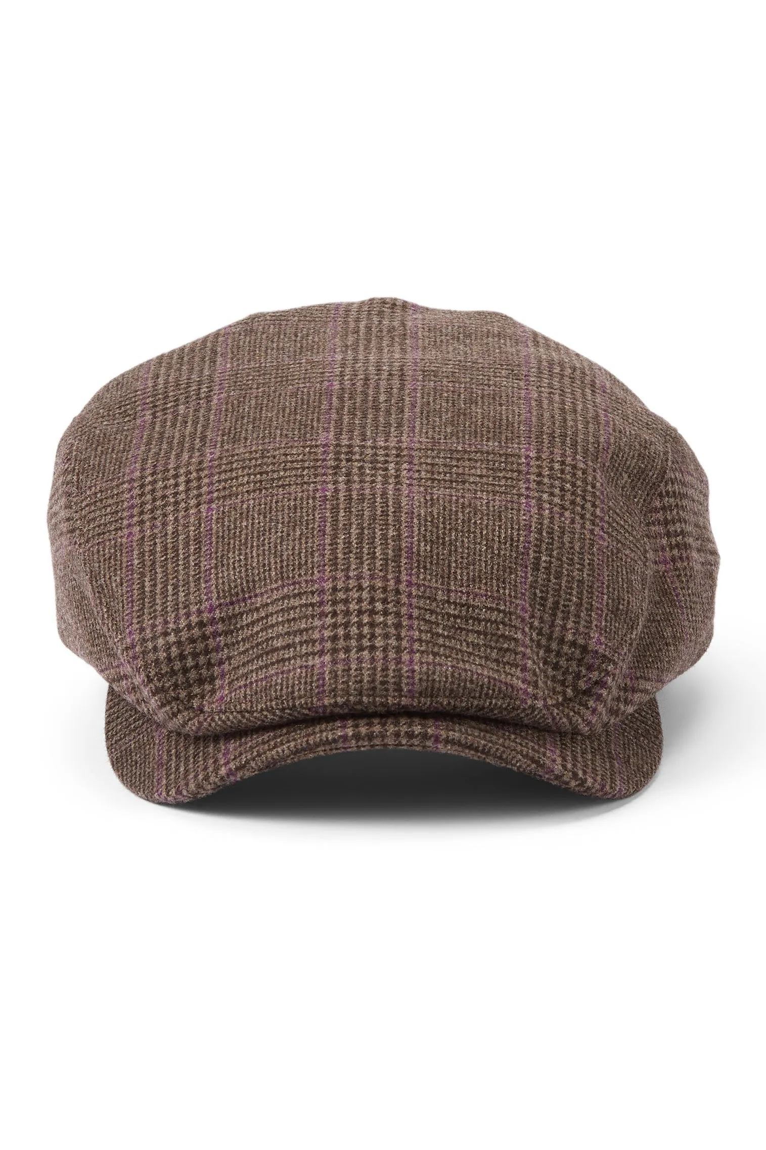 Lynton Glen Check Brown Flat Cap