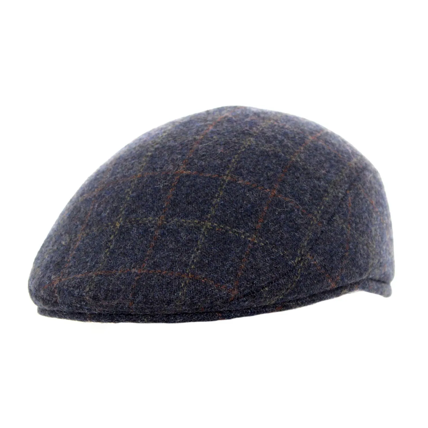 Men's Heritage Traditions Tweed Ear Flat Cap Blue Box Tweed