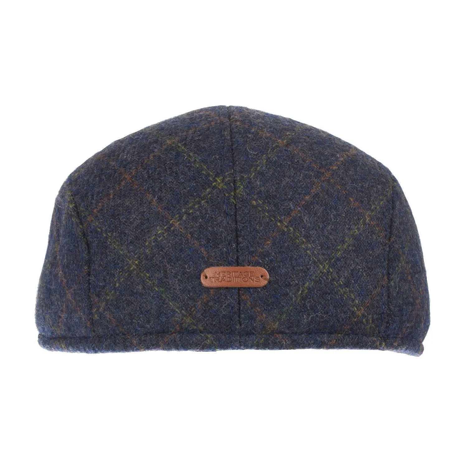 Men's Heritage Traditions Tweed Ear Flat Cap Blue Box Tweed