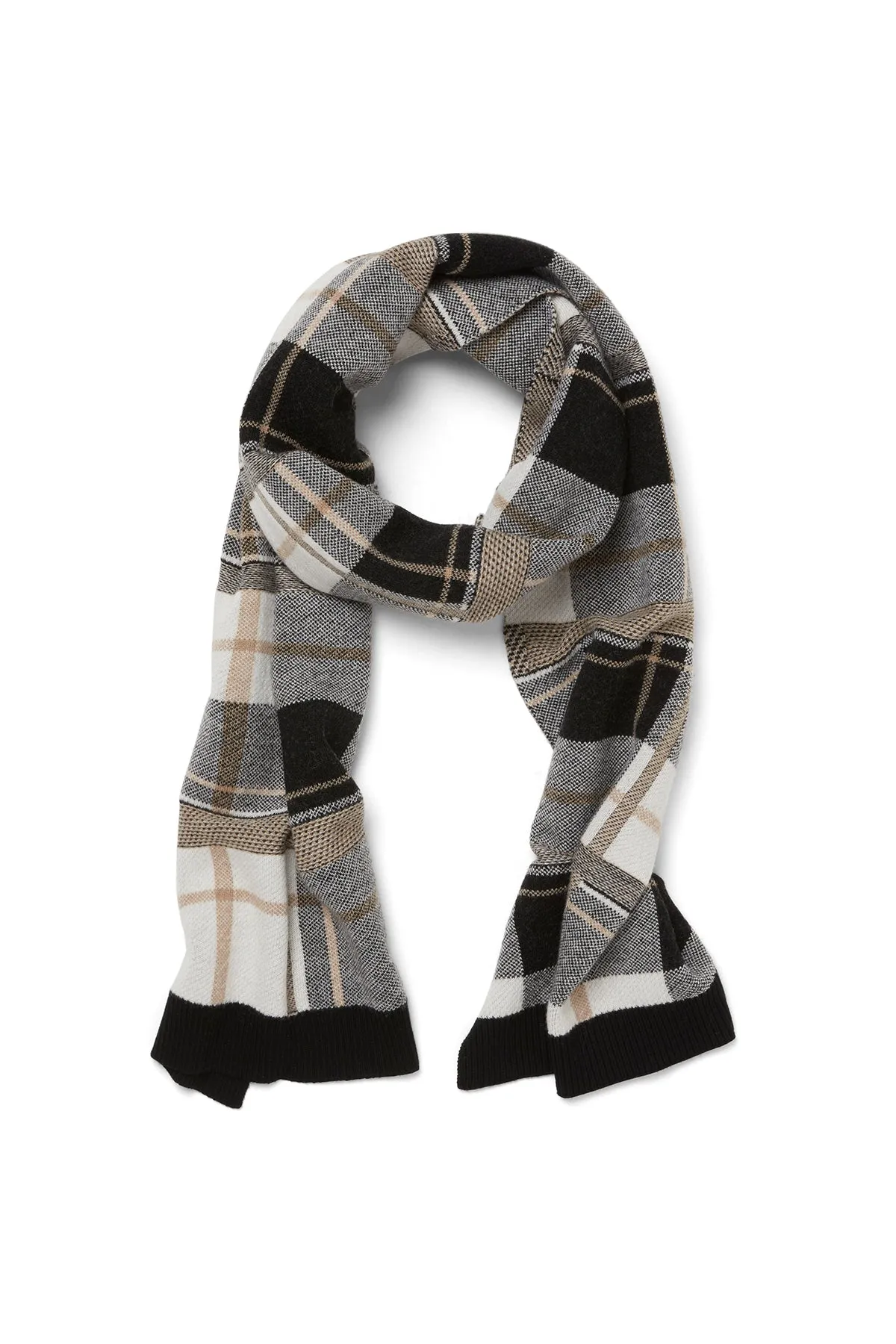 Merino Check Scarf - Camel Check