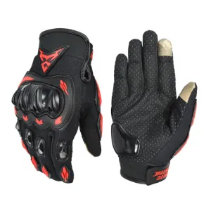 MOTOCENTRIC 13-MC-010 Touch Screen Motorcycle Breathable Gloves, Specification: L(Red)