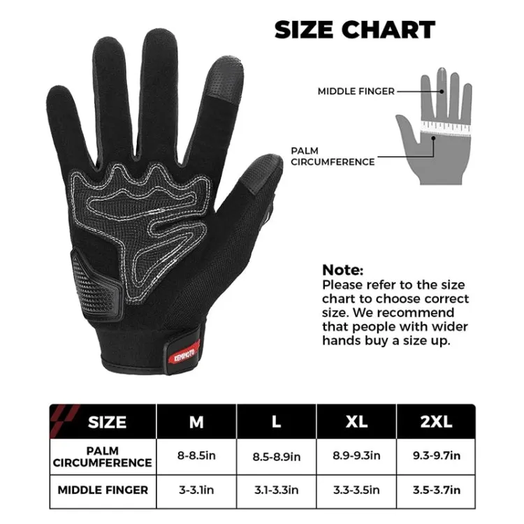 Motorcycle Outdoor Riding Non-slip Touch Screen Sun Protection Gloves, Size: XL(Black)