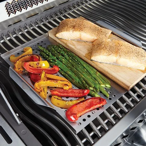 Napoleon Bbq 70027 Stainless Steel Multi-functional Topper with Cedar Plank