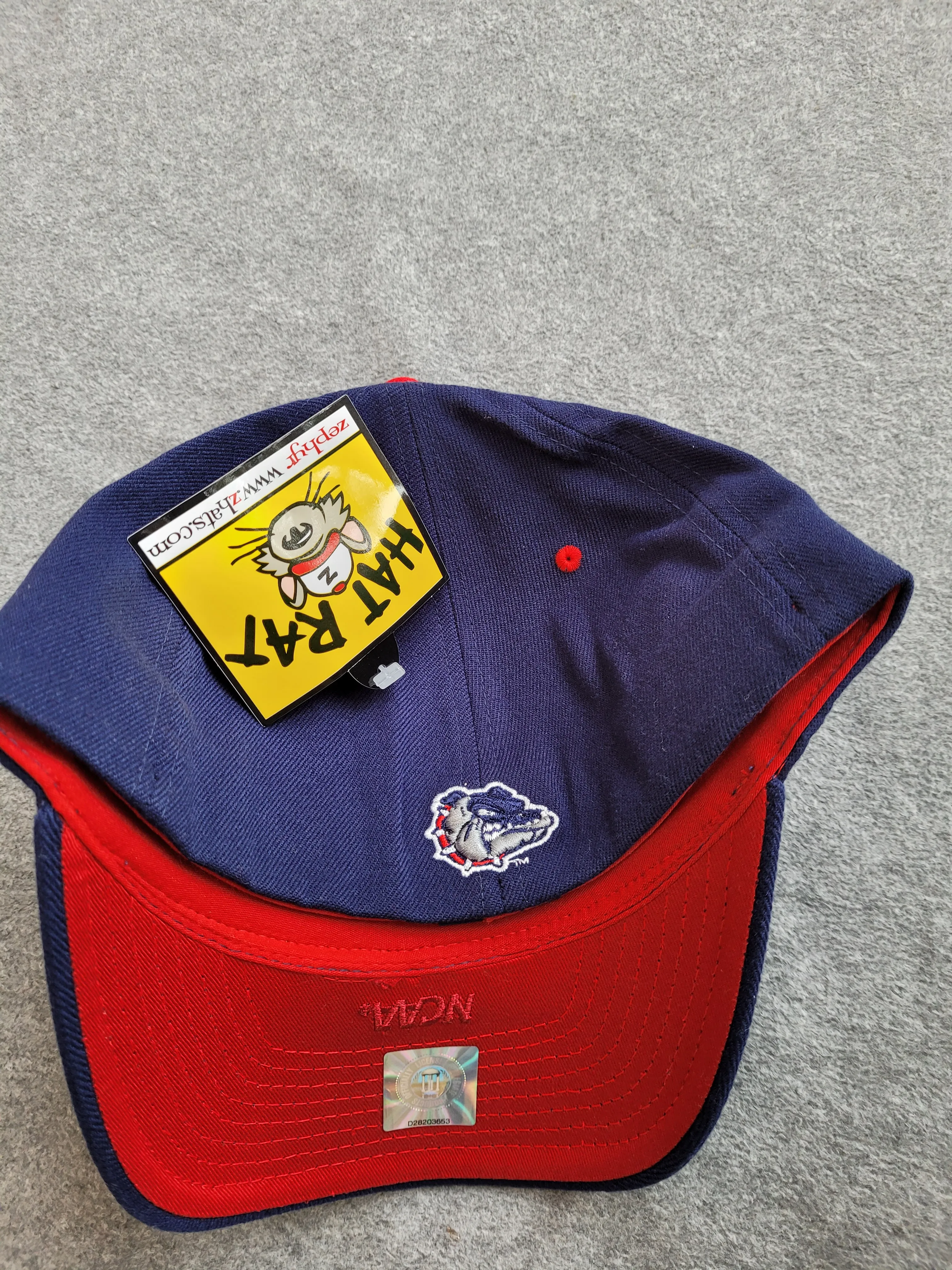 Navy Blue Gonzaga Hat With Red "GU"