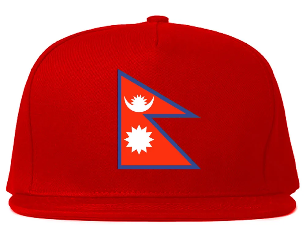 Nepal Flag Country Printed Snapback Hat Cap