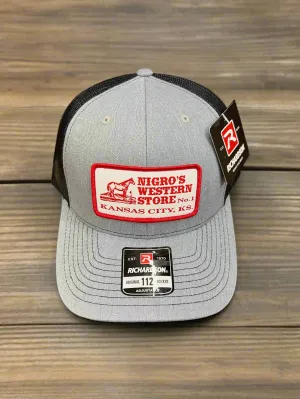 Nigro's Richardson 112 OG Logo Heather Gray Front Black Back 5 Panel # 39