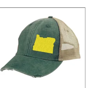 Oregon Hat | Distressed Snapback Trucker | state cap | many color choices