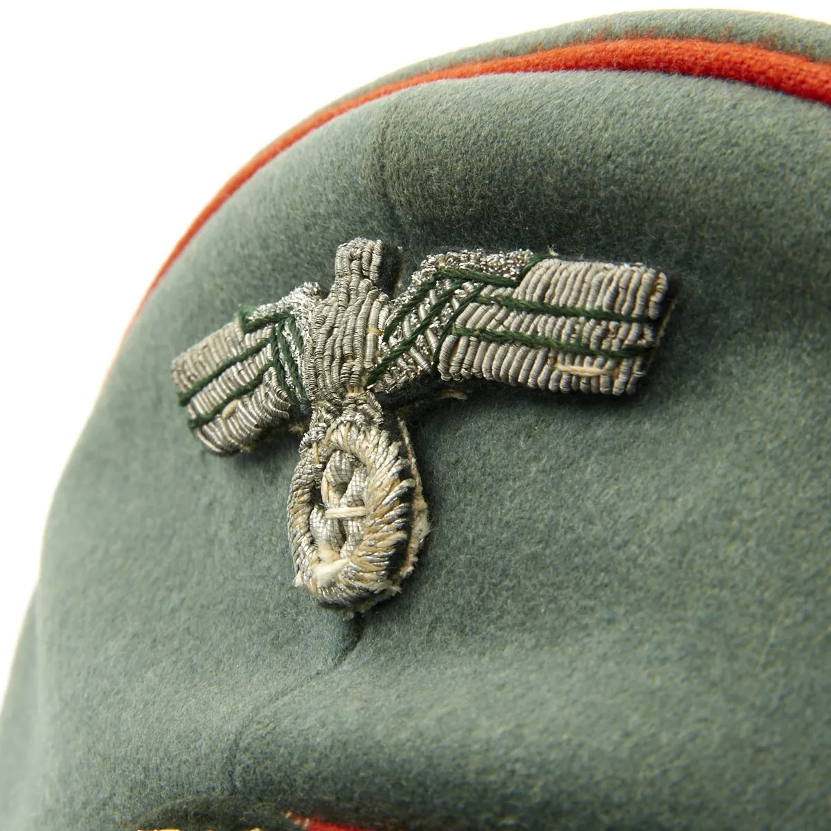 Original German WWII Army Heer Artillery Officer Visor Cap by JOHANN SCHEITTERER