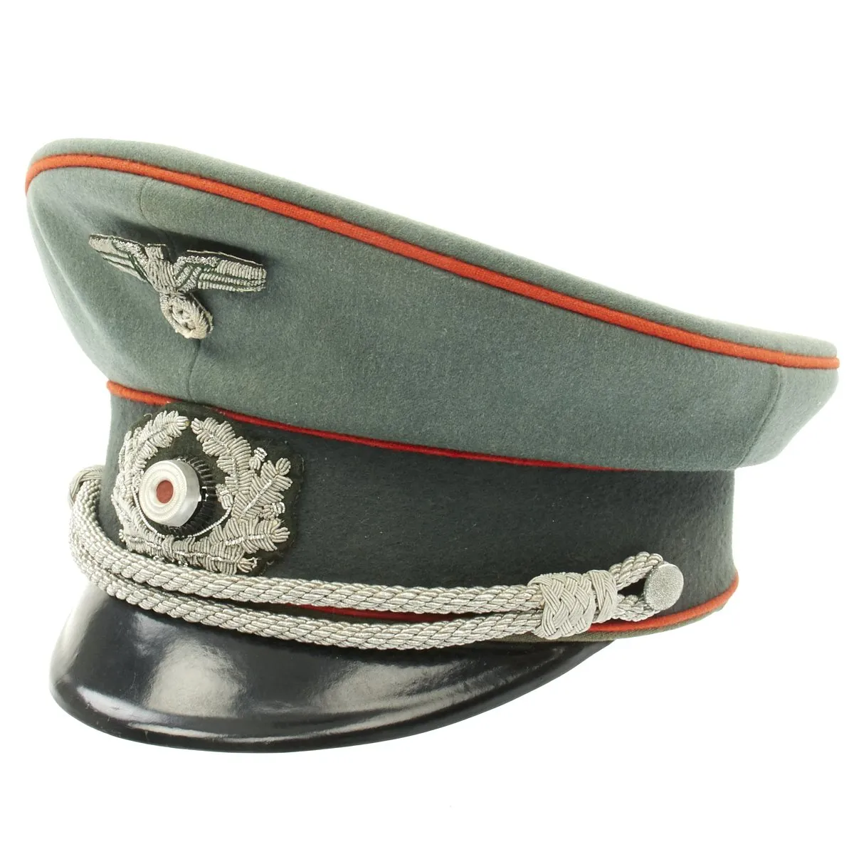 Original German WWII Army Heer Artillery Officer Visor Cap by JOHANN SCHEITTERER