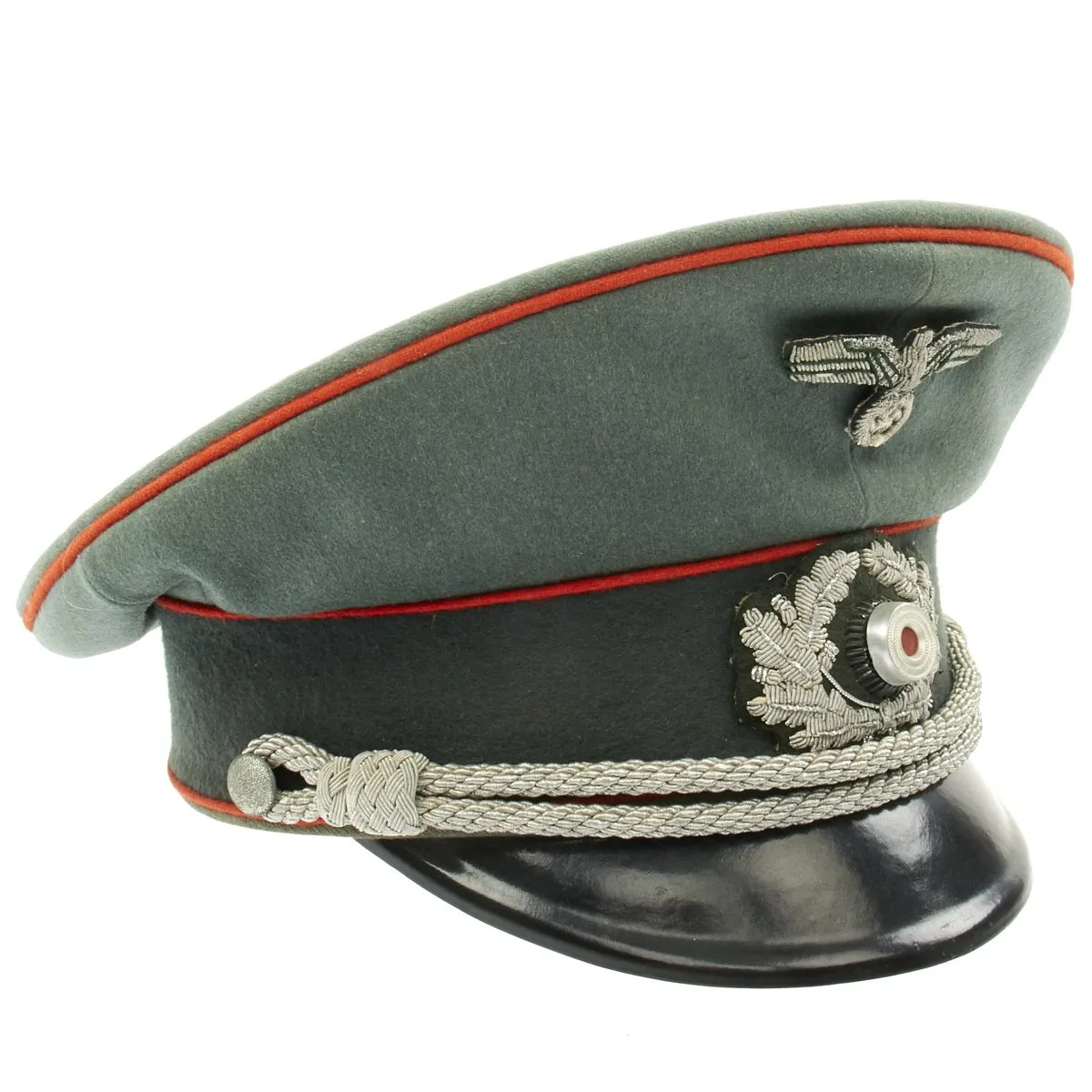 Original German WWII Army Heer Artillery Officer Visor Cap by JOHANN SCHEITTERER