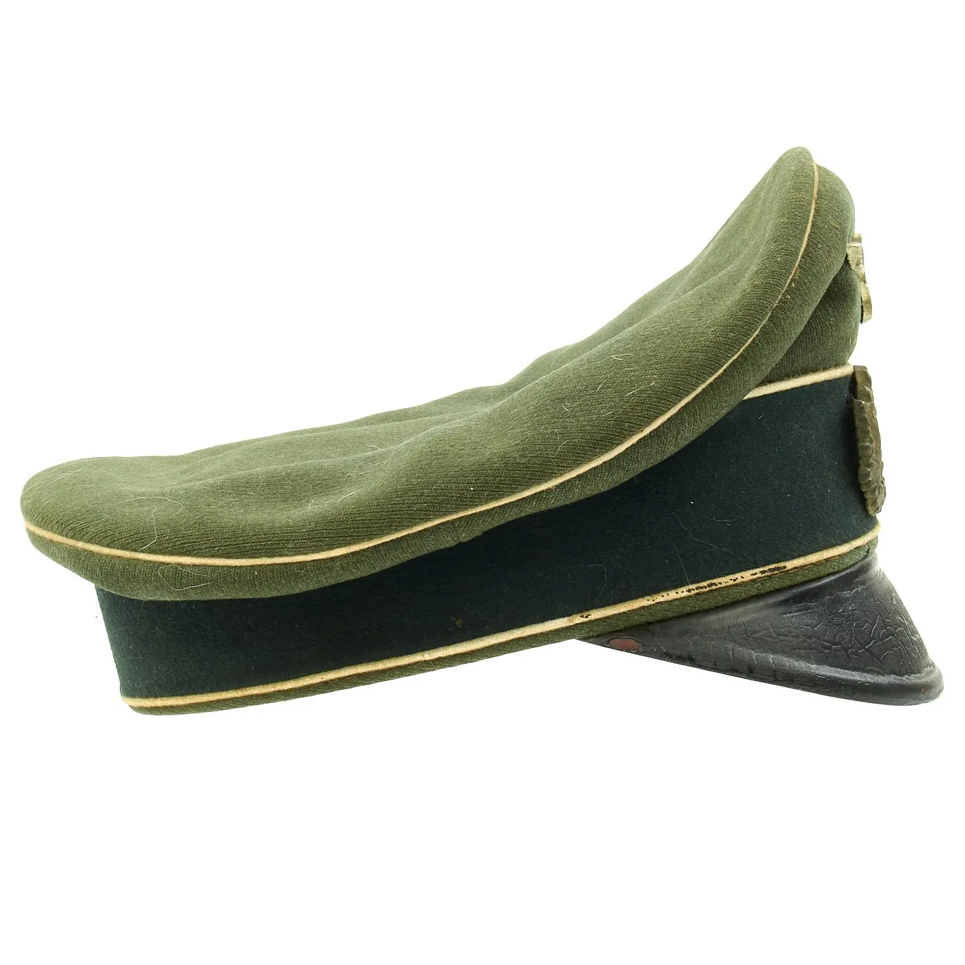 Original German WWII Army Heer Officer Simulated Crusher Visor Cap