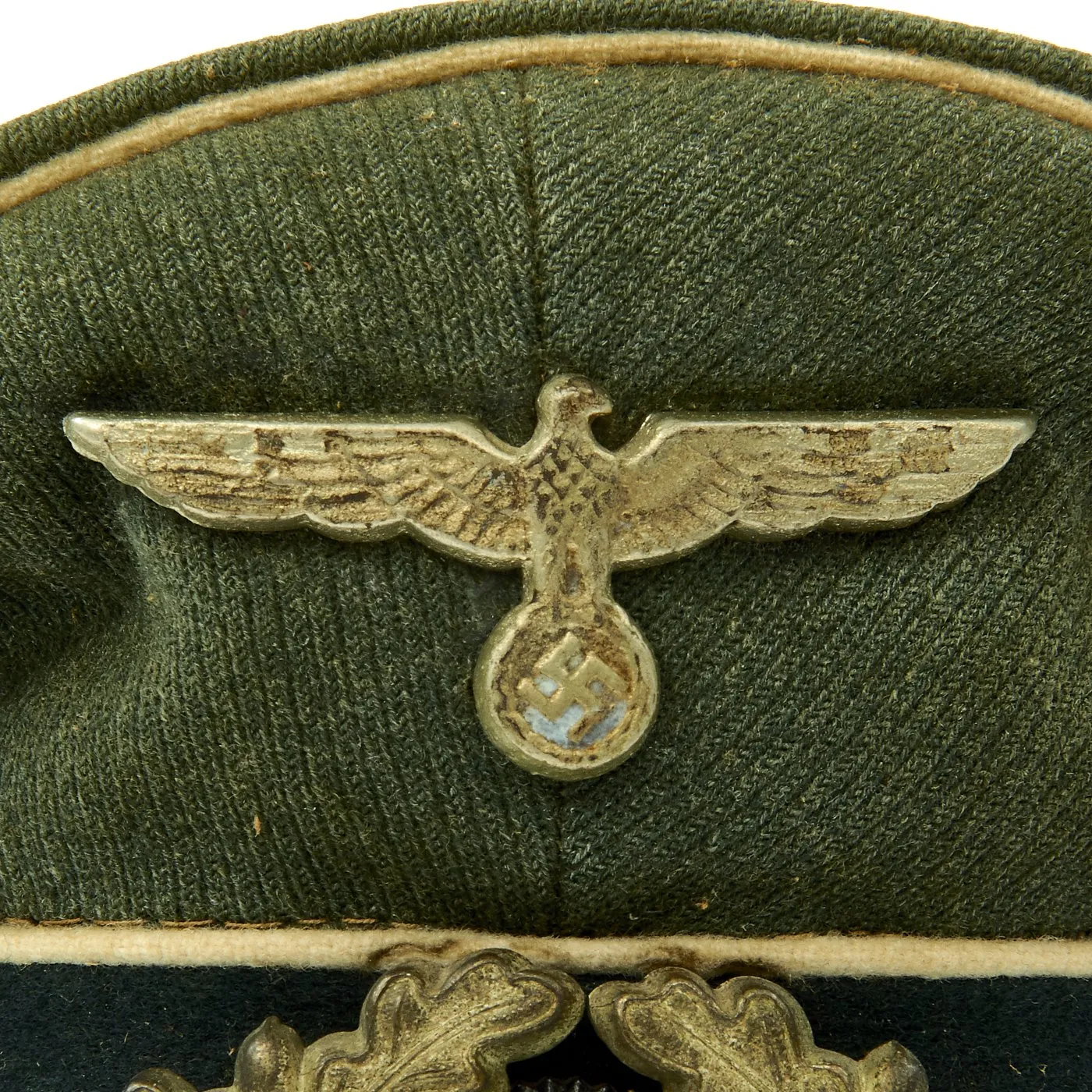 Original German WWII Army Heer Officer Simulated Crusher Visor Cap