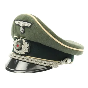 Original German WWII Army Heer Officer Visor Cap by EREL