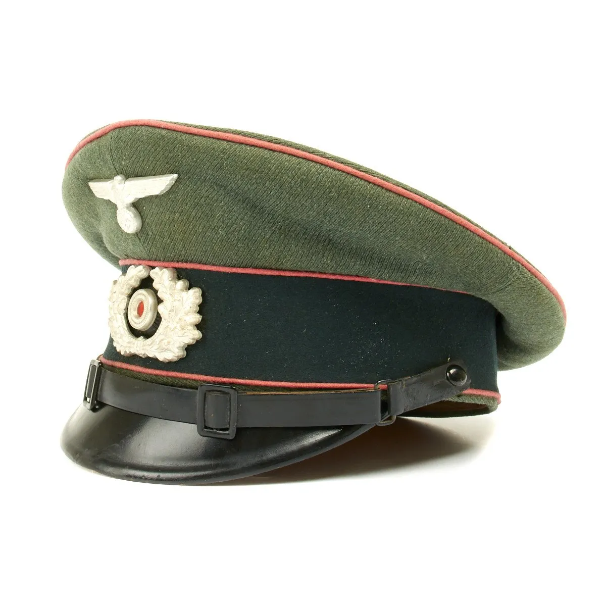 Original German WWII Heer Panzer NCO Peak Visor Cap by Clemens Wagner Dated 1938