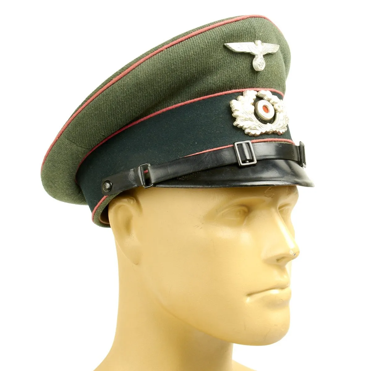 Original German WWII Heer Panzer NCO Peak Visor Cap by Clemens Wagner Dated 1938