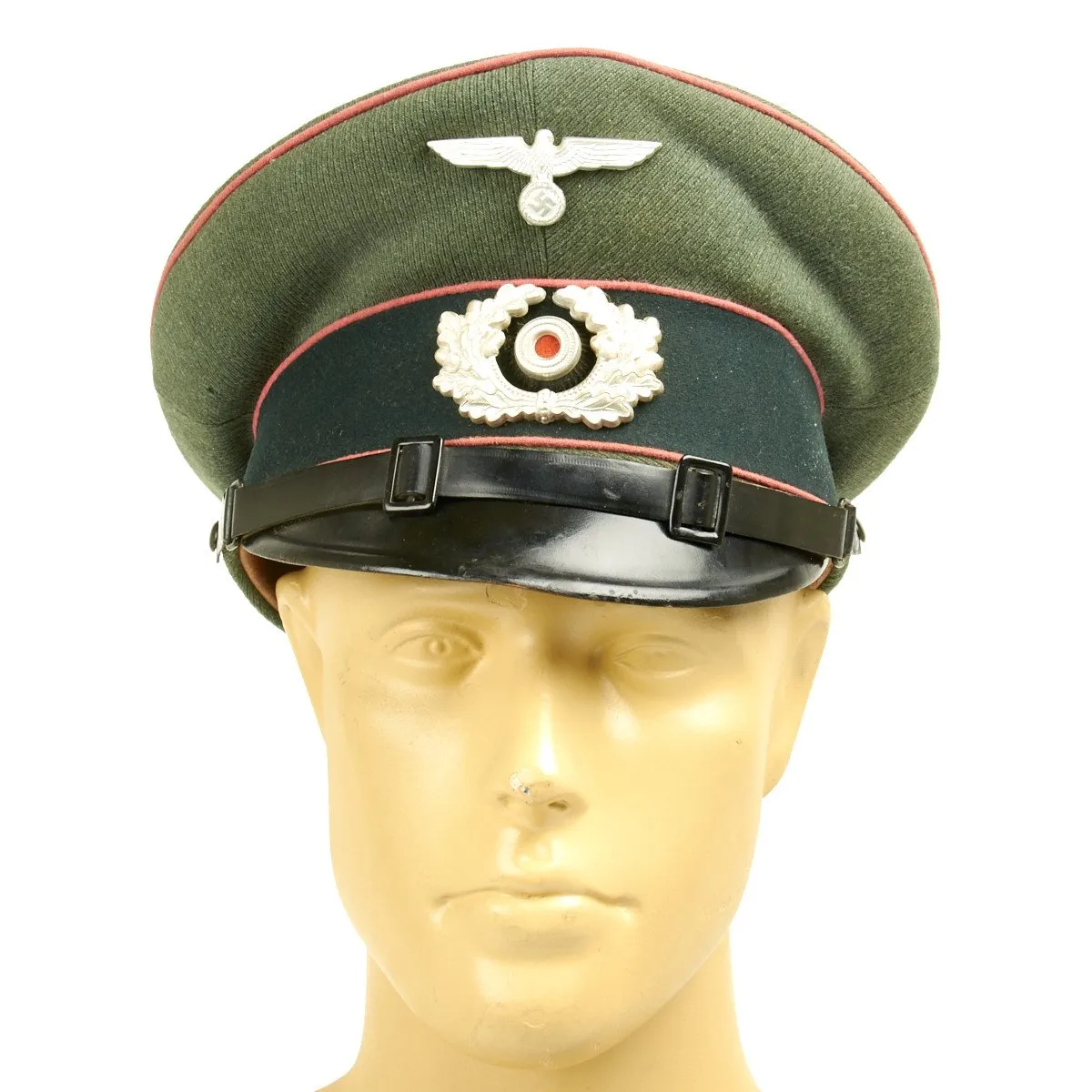 Original German WWII Heer Panzer NCO Peak Visor Cap by Clemens Wagner Dated 1938