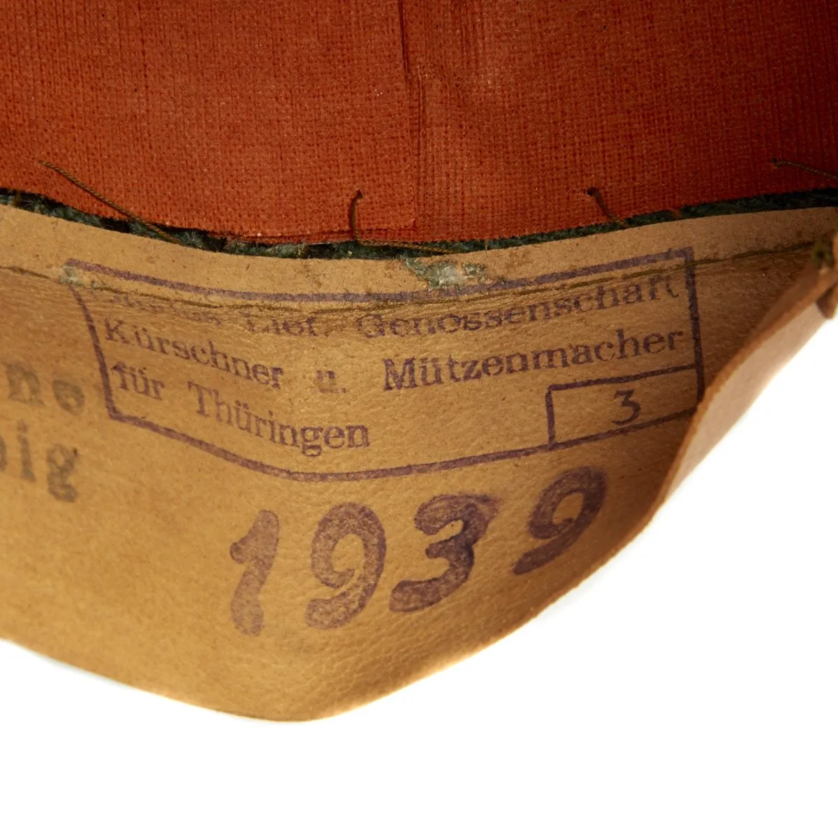 Original German WWII Heer Panzer NCO Peak Visor Cap by Clemens Wagner Dated 1938