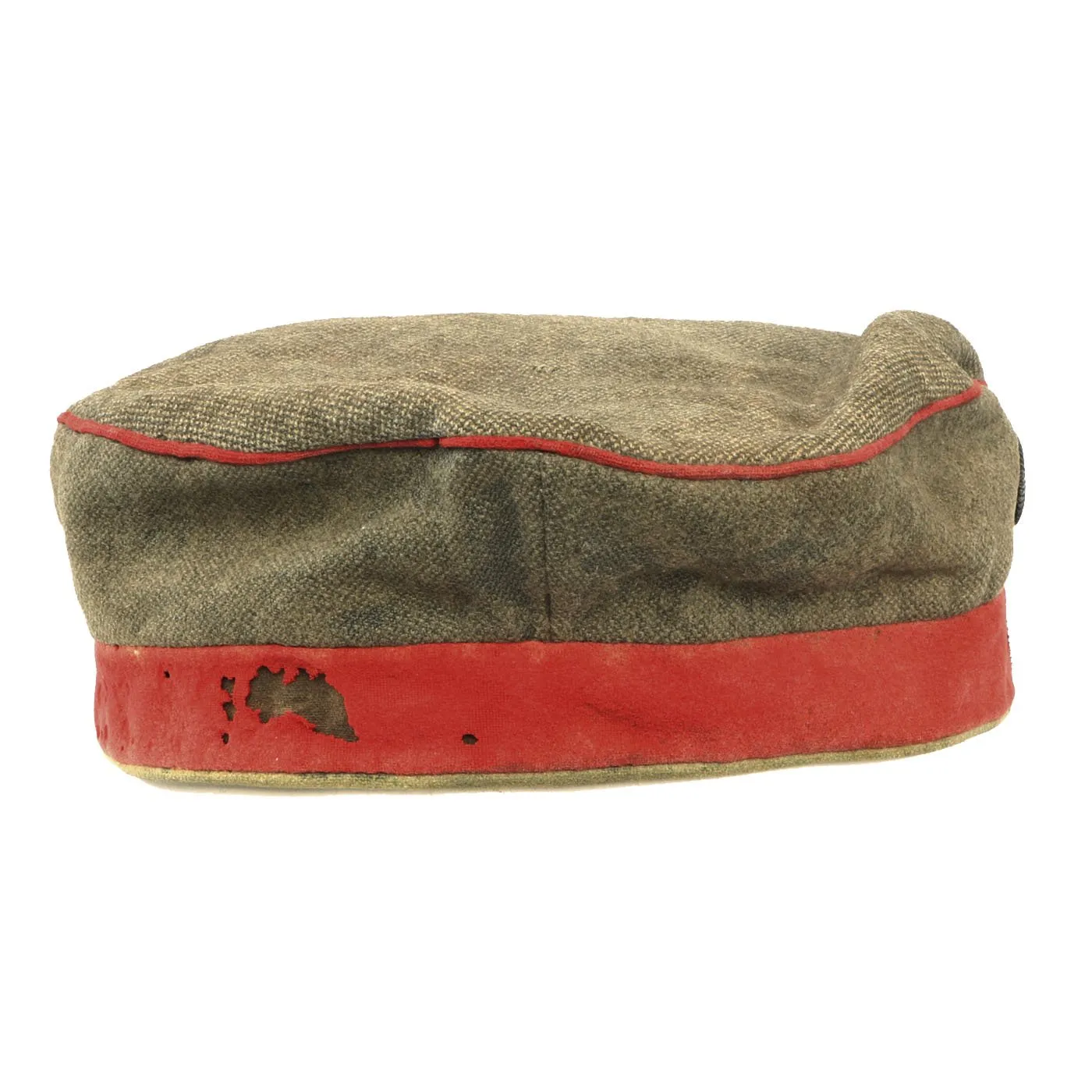 Original Imperial German WWI M1907 Feldmütze Field Cap with Kingdom of Saxony Cockade