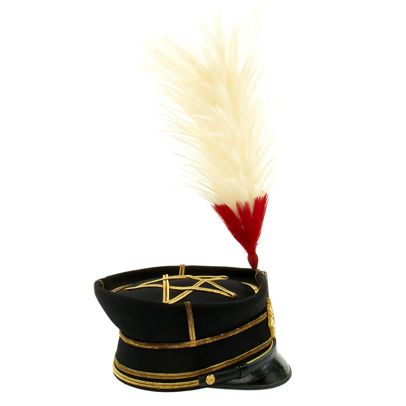 Original WWII Imperial Japanese Army Officer Dress Uniform Hat with Feather Plume in Original Boxes