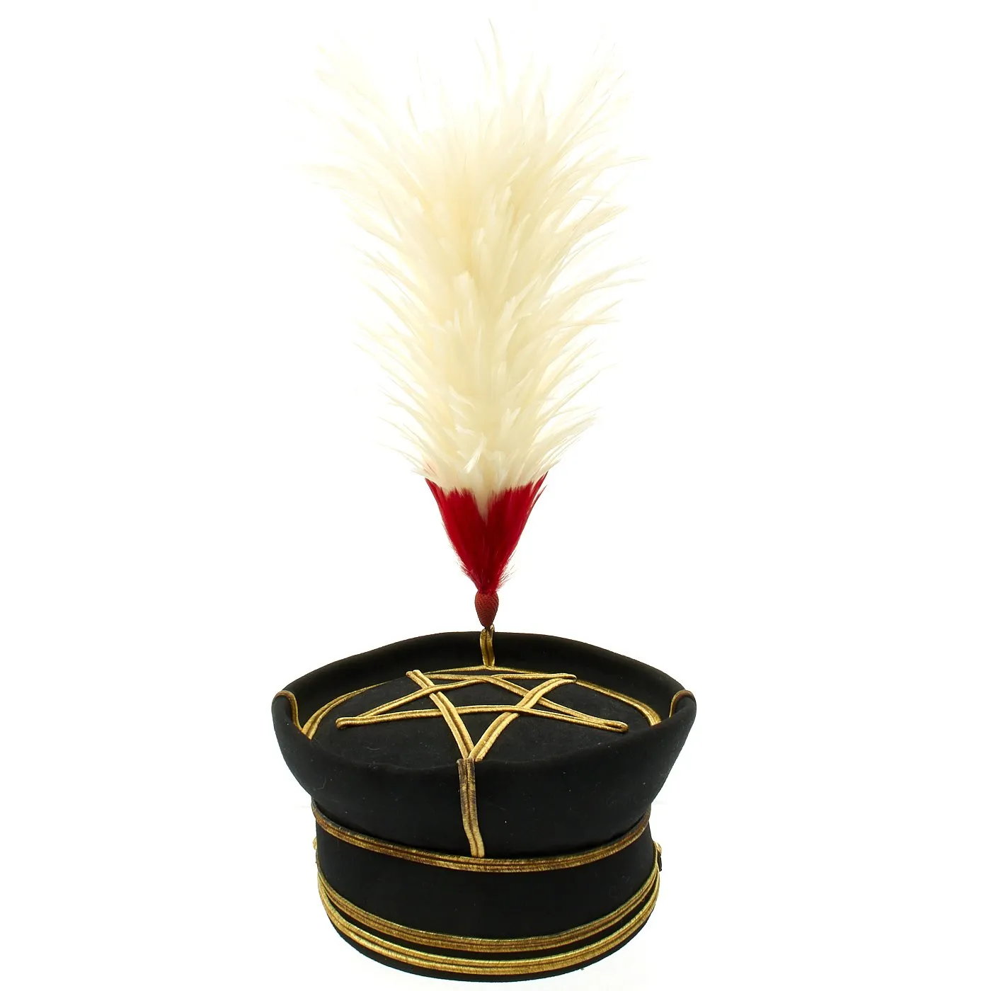 Original WWII Imperial Japanese Army Officer Dress Uniform Hat with Feather Plume in Original Boxes