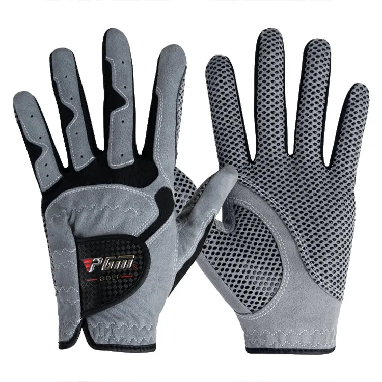 PGM Golf Left Hand Microfiber Cloth Anti-Slip Single Gloves for Men (Color:Grey Size:22)