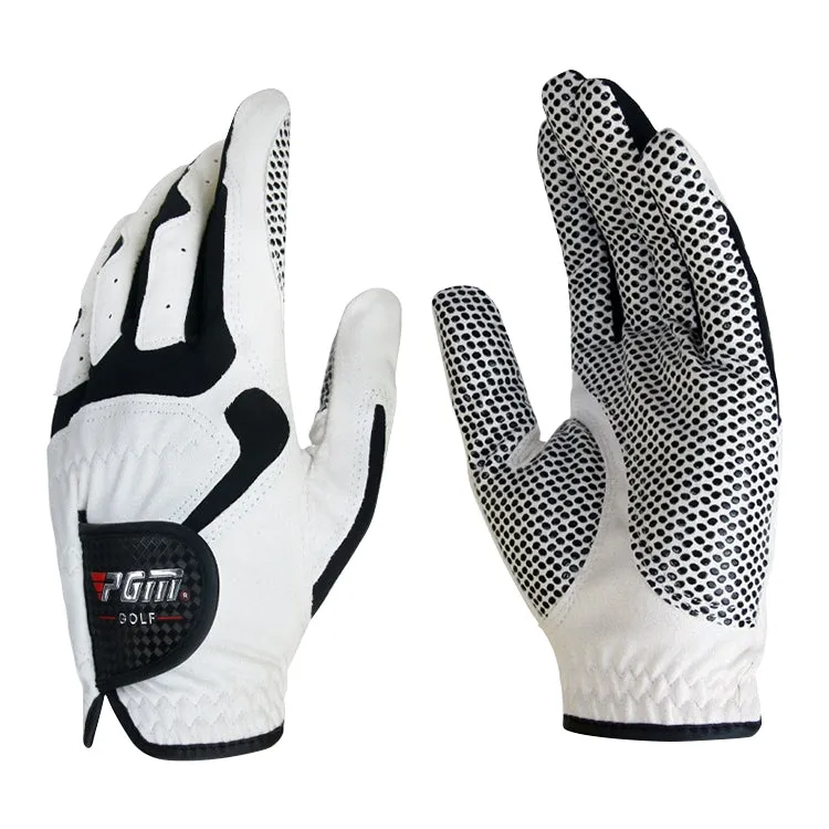 PGM Golf Left Hand Microfiber Cloth Anti-Slip Single Gloves for Men (Color:White Size:24)