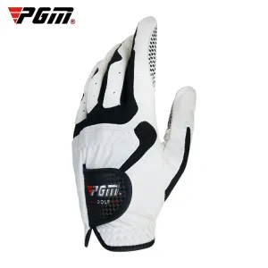 PGM Golf Left Hand Microfiber Cloth Anti-Slip Single Gloves for Men (Color:White Size:24)