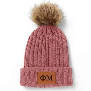 Phi Mu Pom Pom Beanie Hat