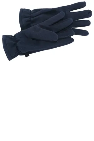 Port Authority Fleece Branded Gloves, Navy