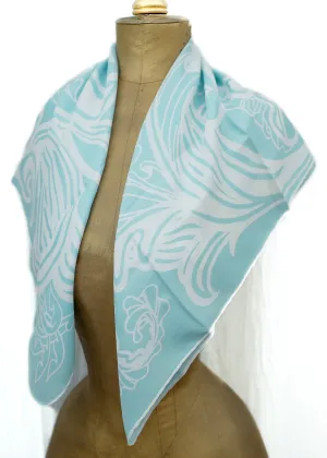 Powder Blue Vintage Richard Allan Silk Scarf