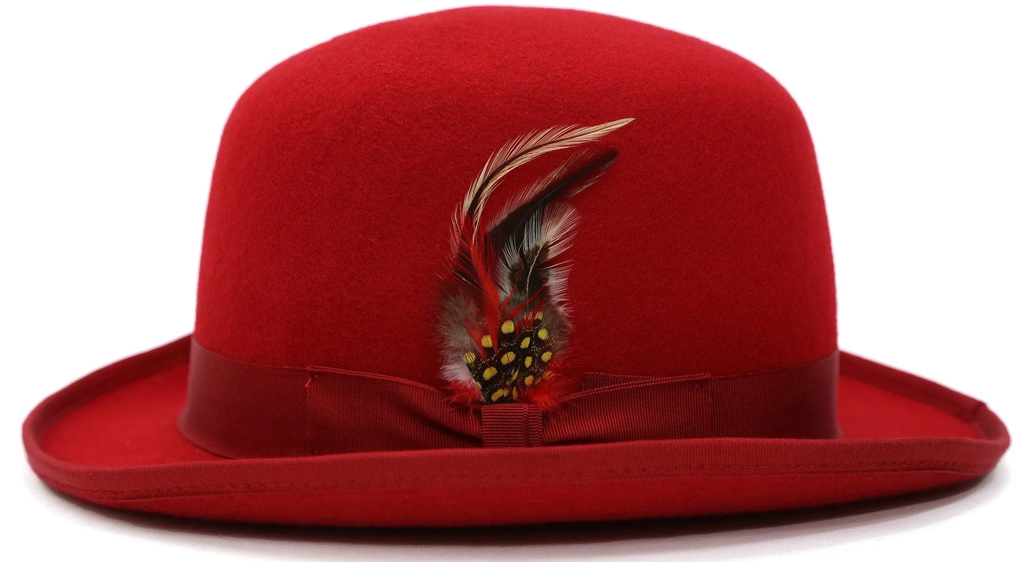 Premium Wool Derby Hat - Red