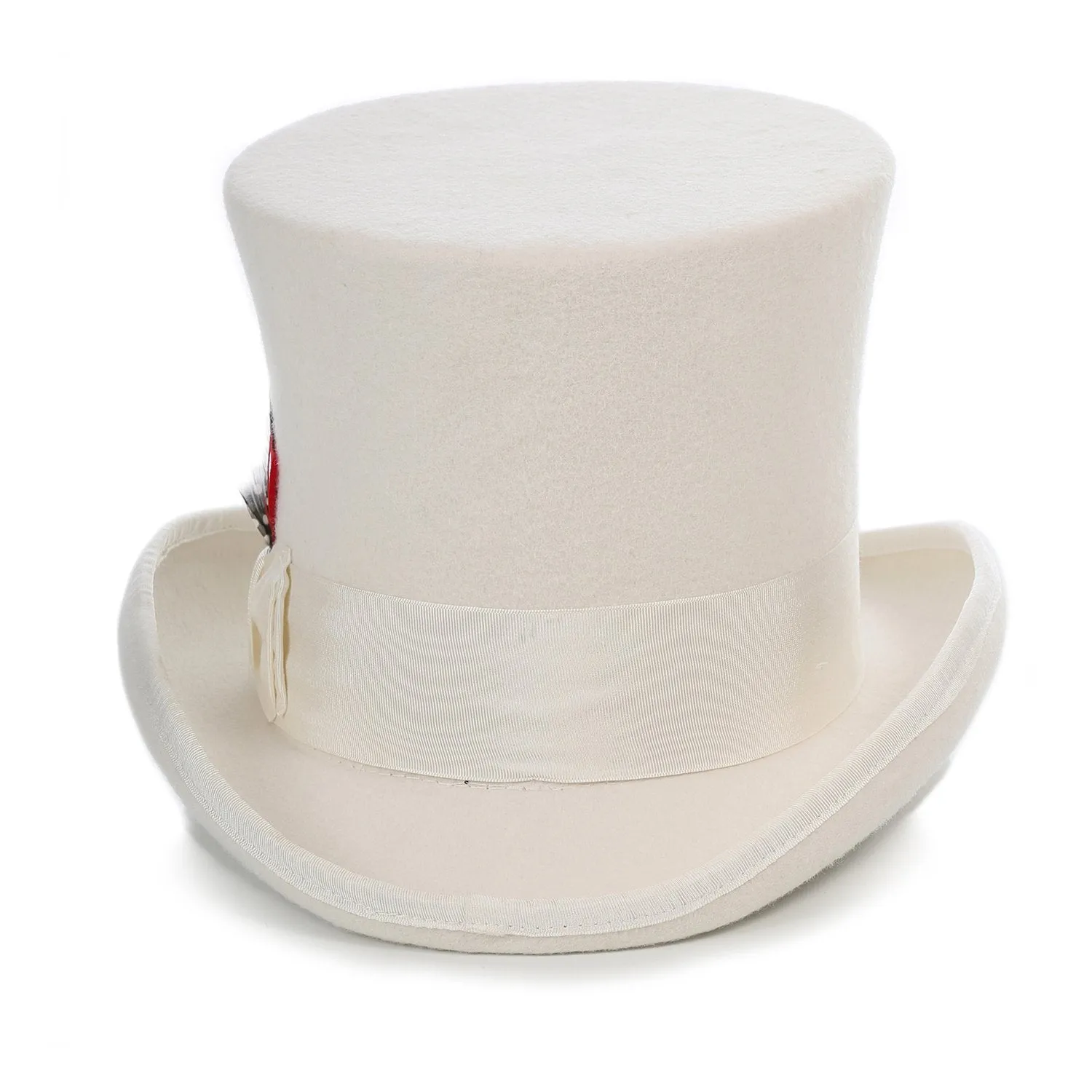 Premium Wool Off White Top Hat