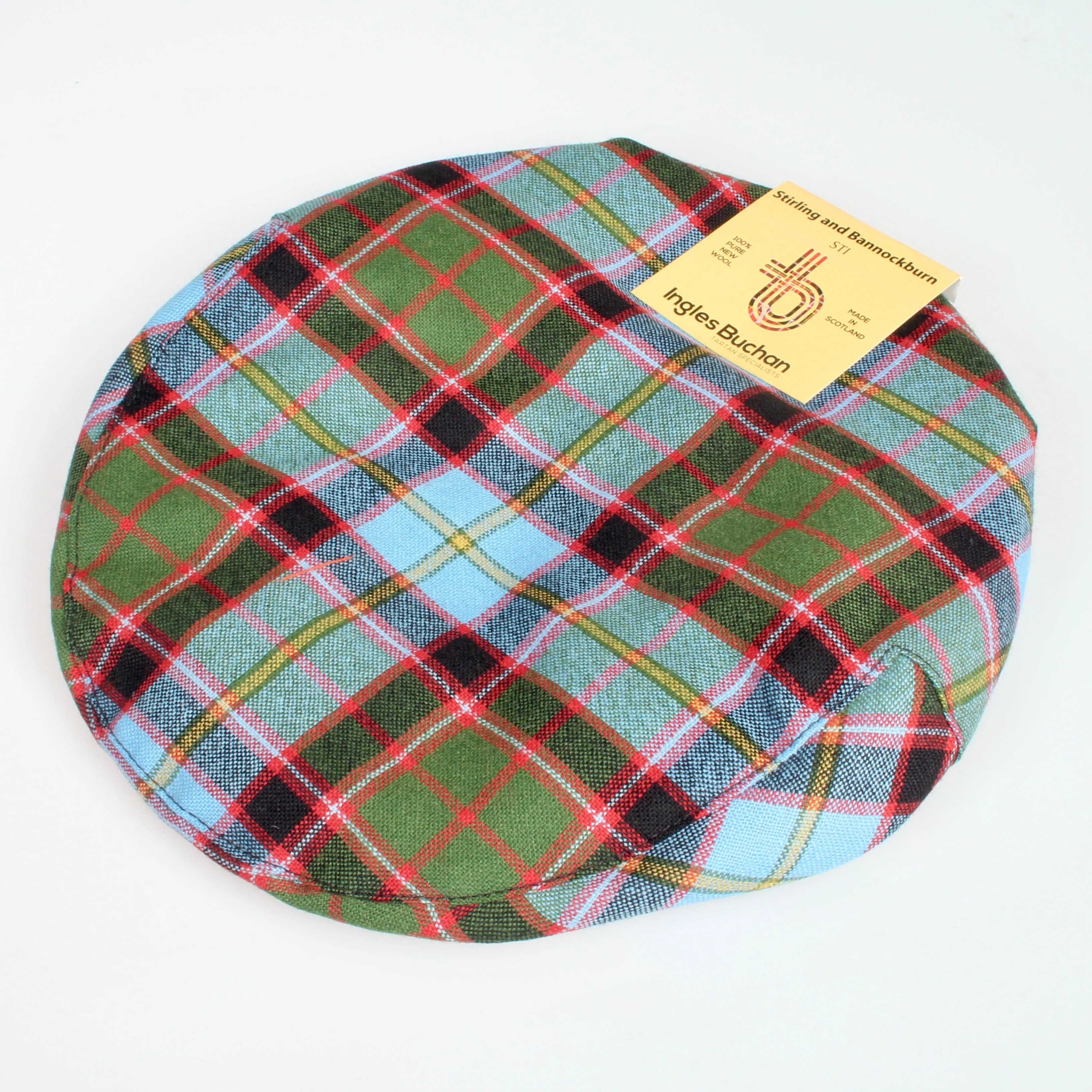 Pure Wool Golf Cap in Stirling and Bannockburn Tartan