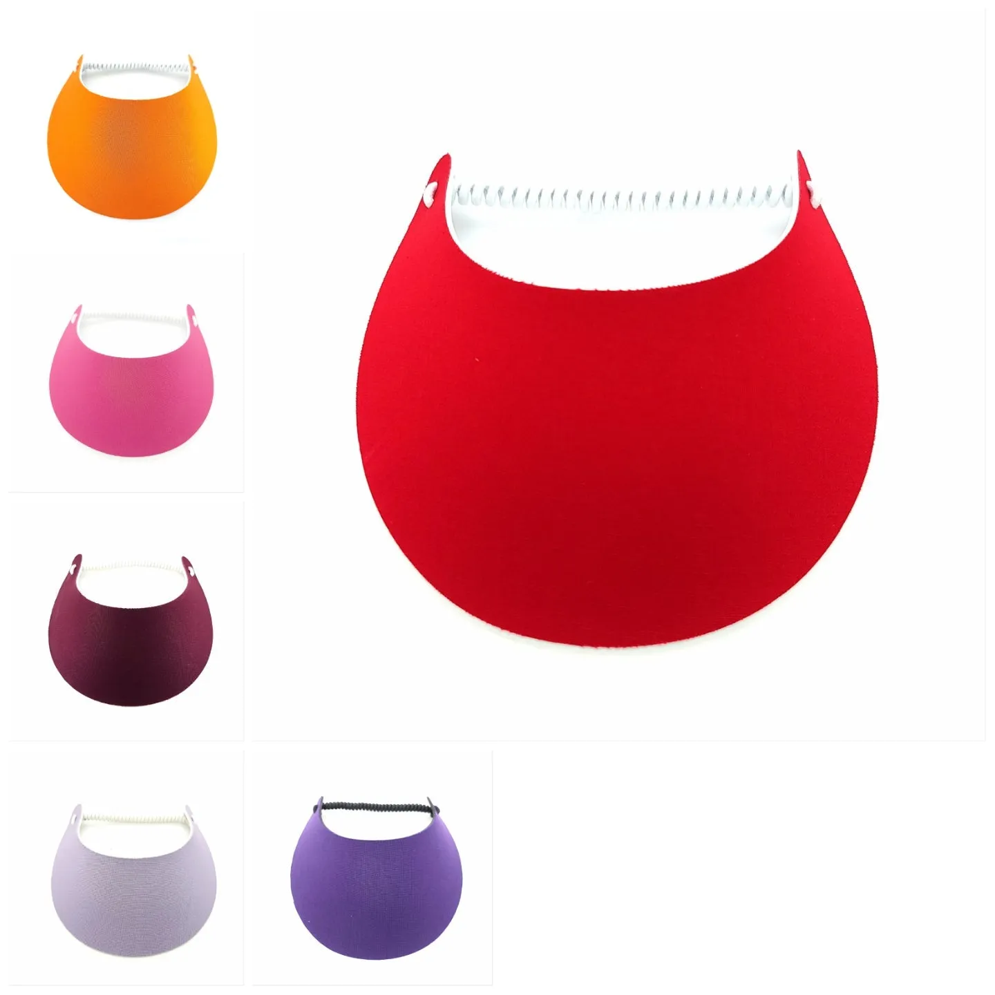 Red, Orange, Pinks and Purples Solid Colors Foam Sun Visor