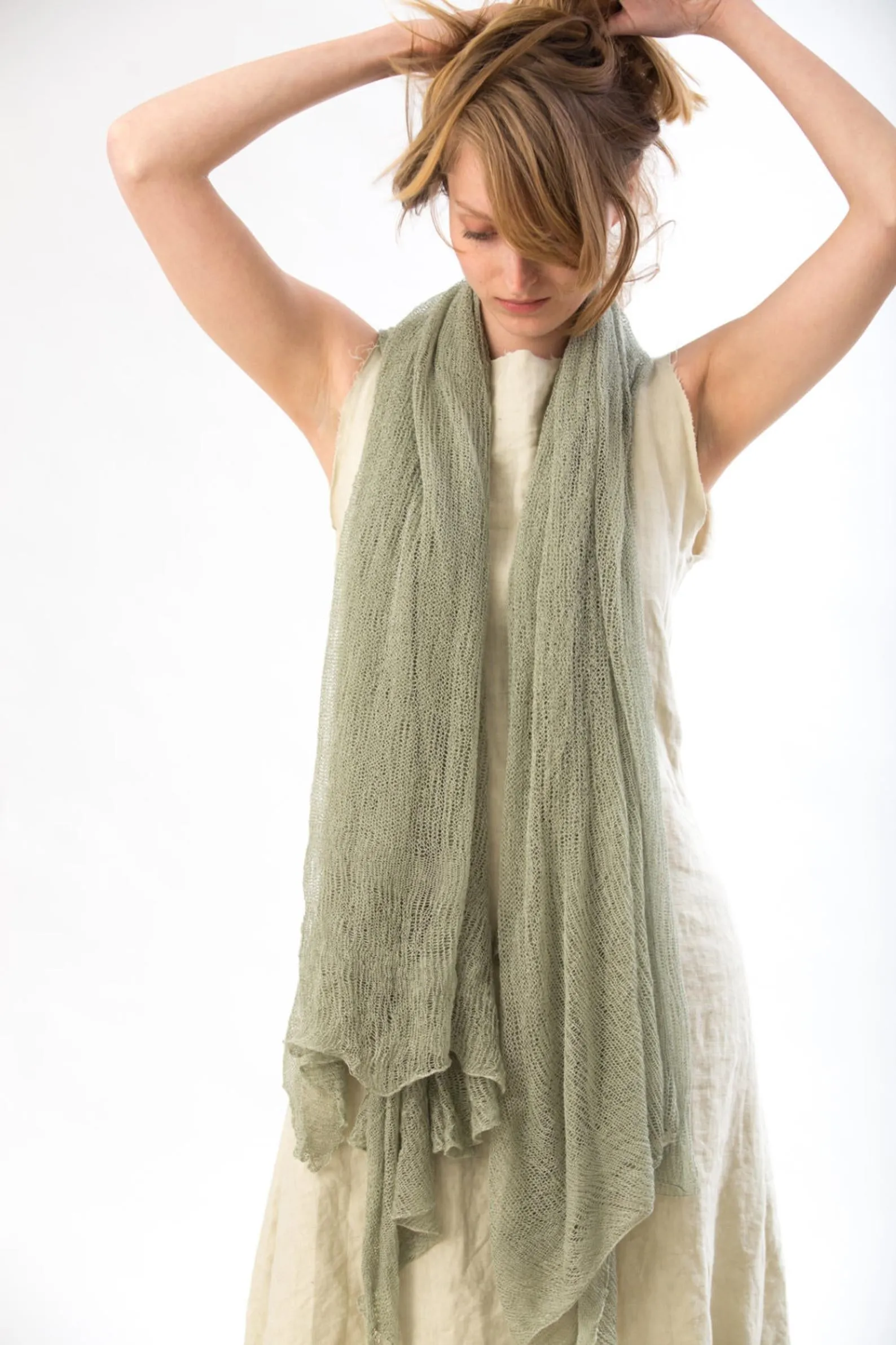 Sage Green Big Air Bamboo Light Scarf