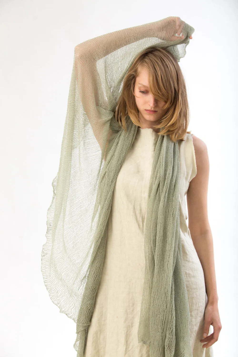 Sage Green Big Air Bamboo Light Scarf