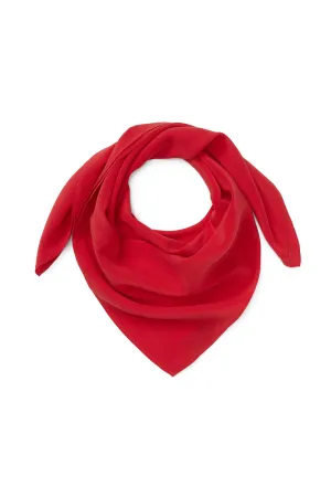 SILK SCARF - CARDINAL RED - SANDWASHED CREPE DE CHINE