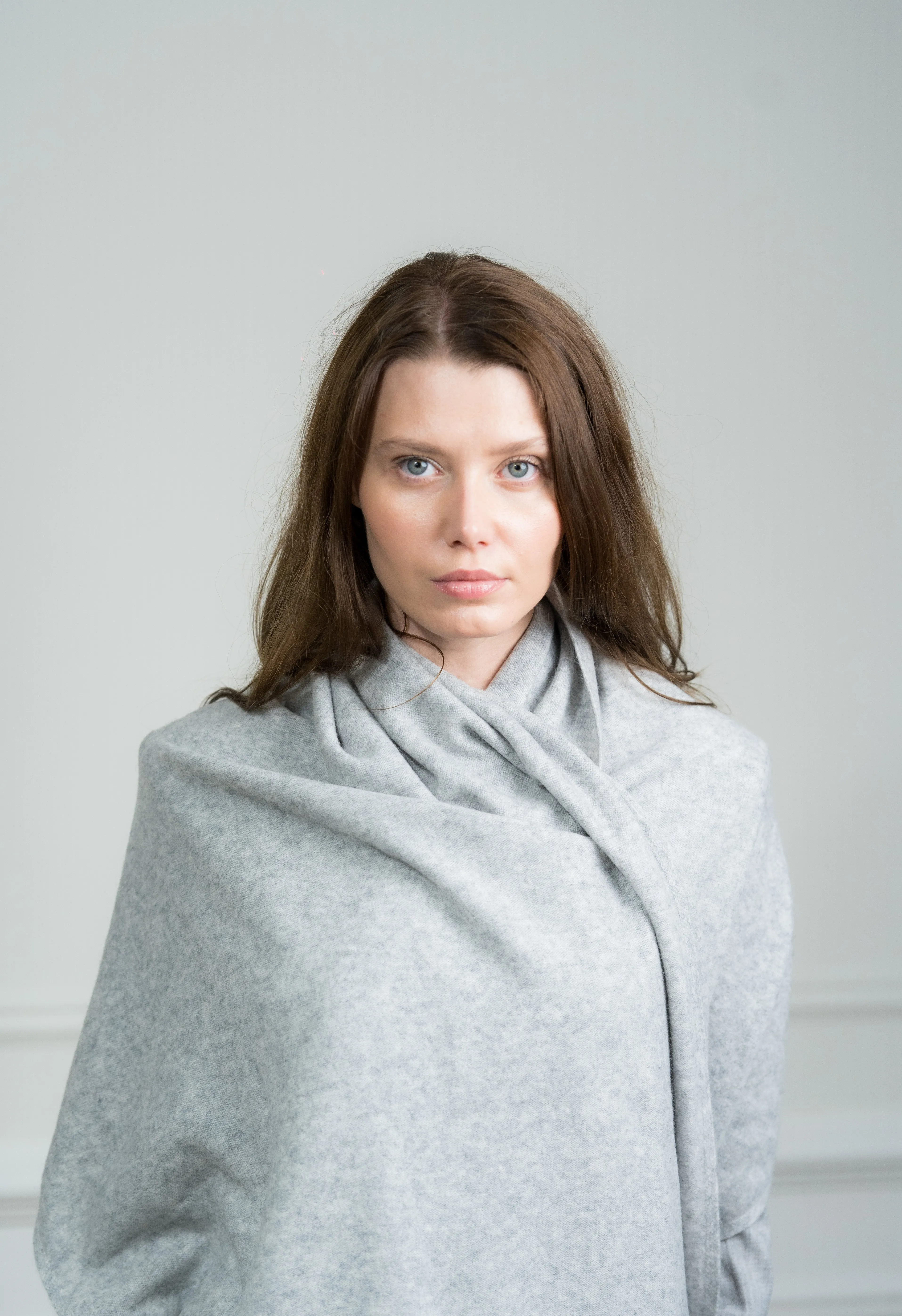 Silver Cashmere Travel Wrap