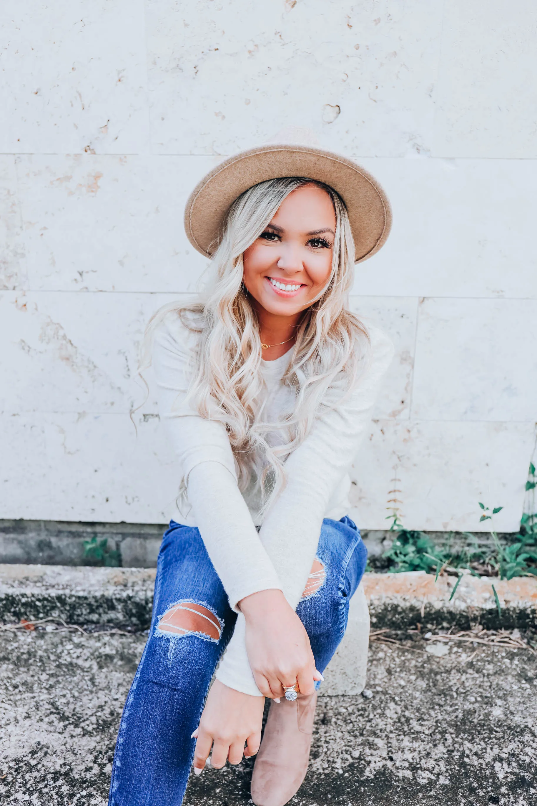 Simple Chic Panama Hat - Beige