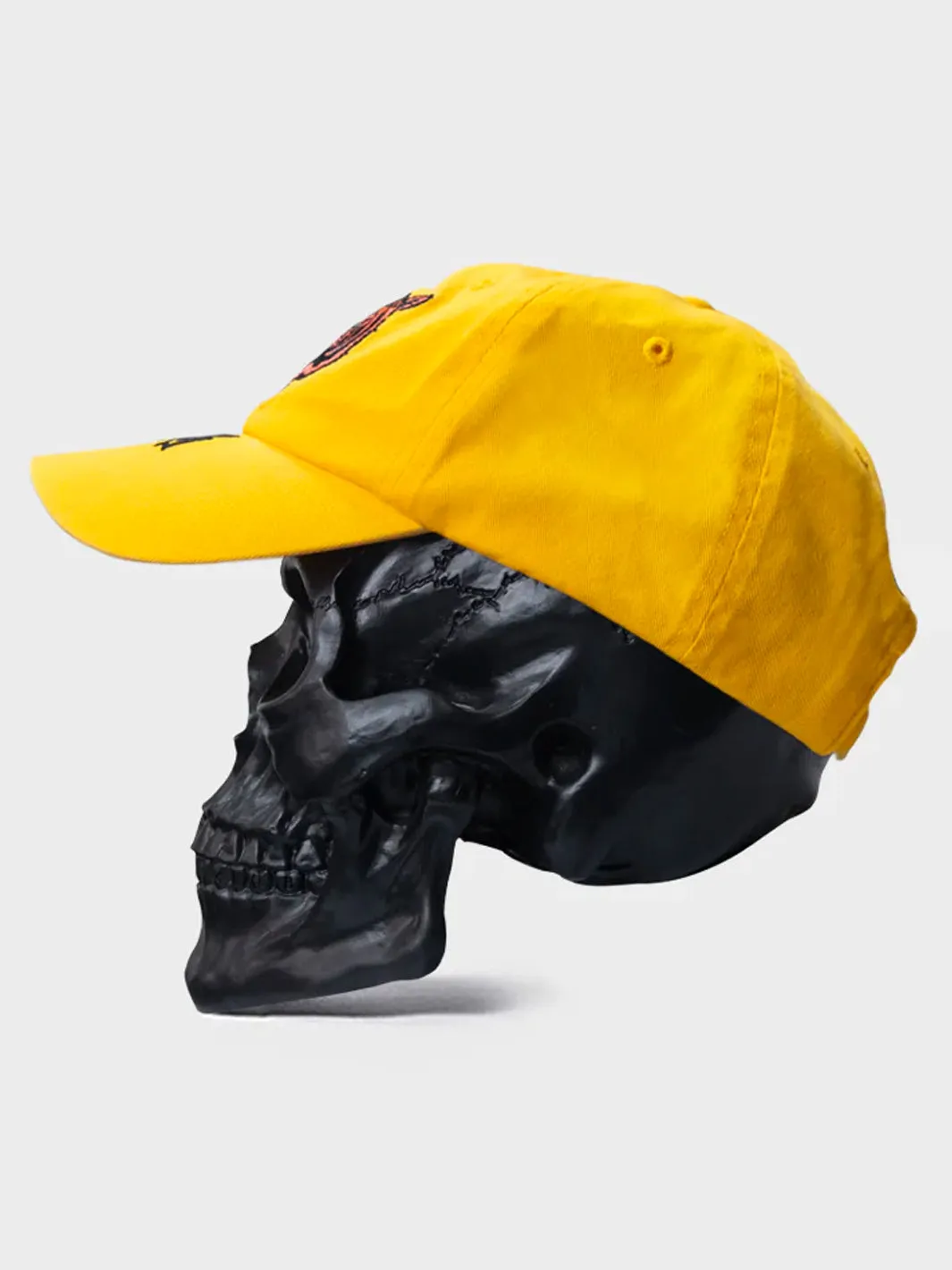 SKULL FLASH DAD HAT - LEMON