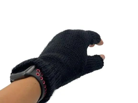 Solid Color Fingerless Alpaca Gloves