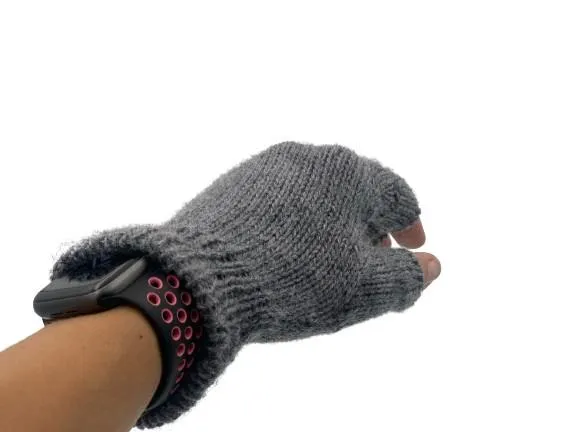 Solid Color Fingerless Alpaca Gloves