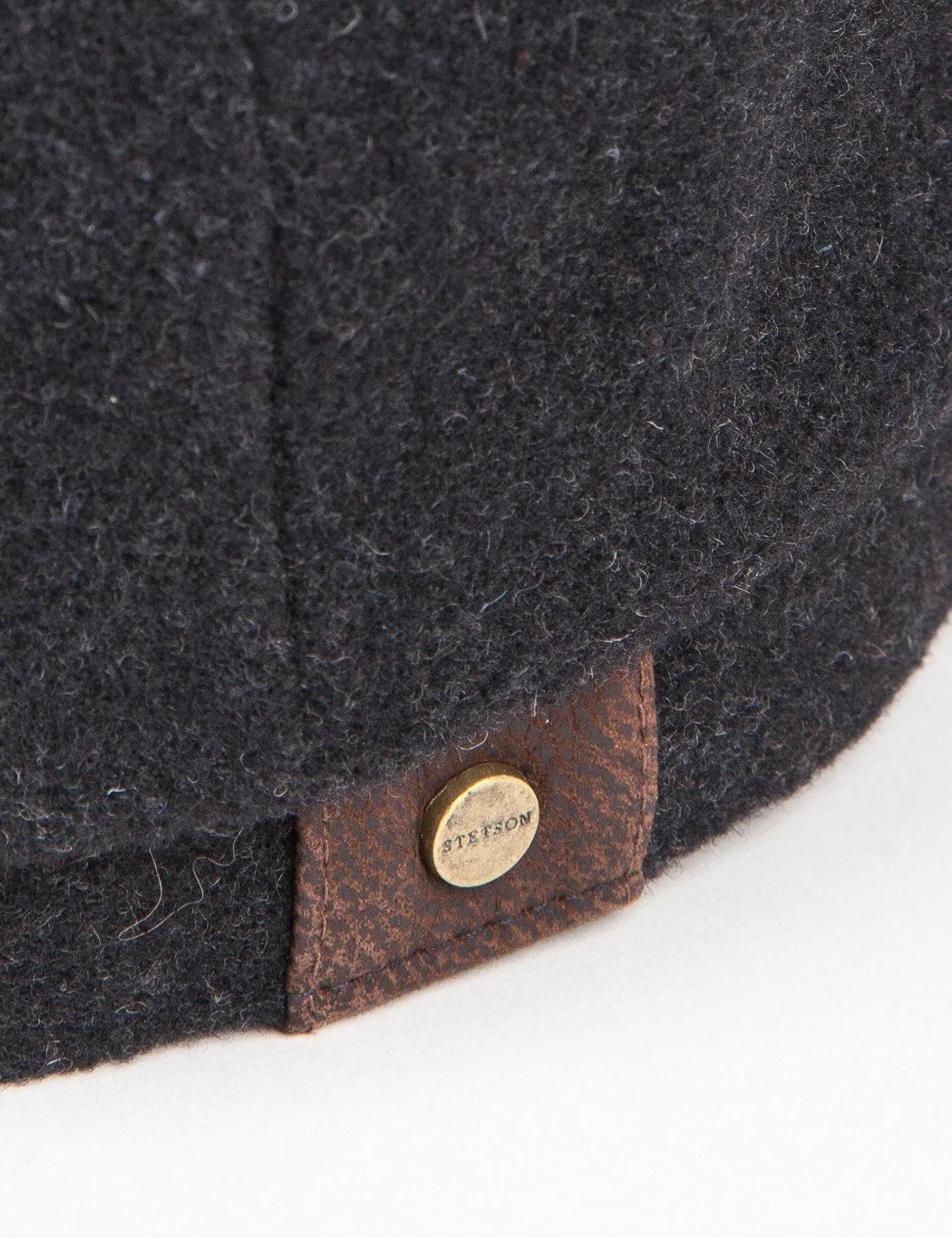 Stetson Hatteras Newsboy Cap (Wool/Cashmere) - Charcoal Grey