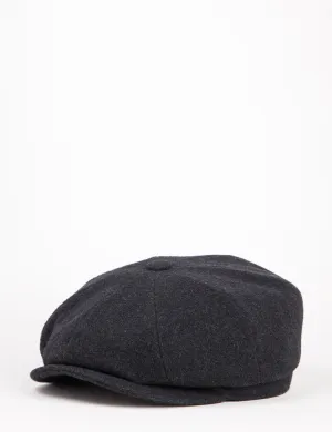 Stetson Hatteras Newsboy Cap (Wool/Cashmere) - Charcoal Grey