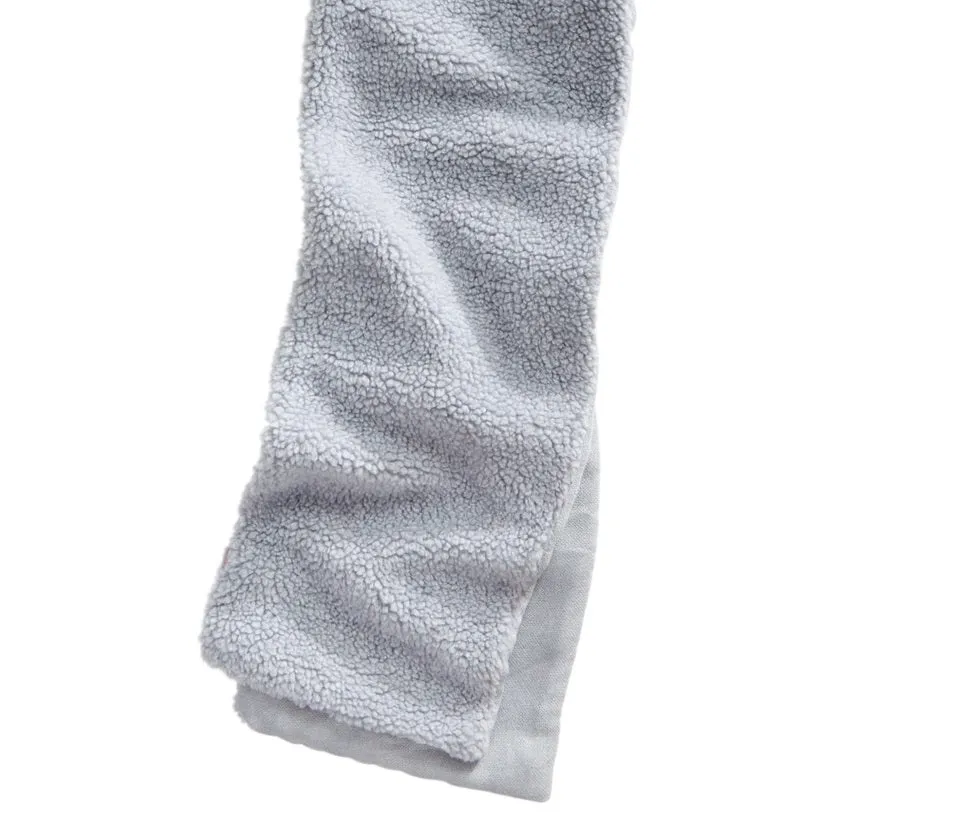 Sun   Stone Men's Solid Fleece Scarf Grey Size Regular