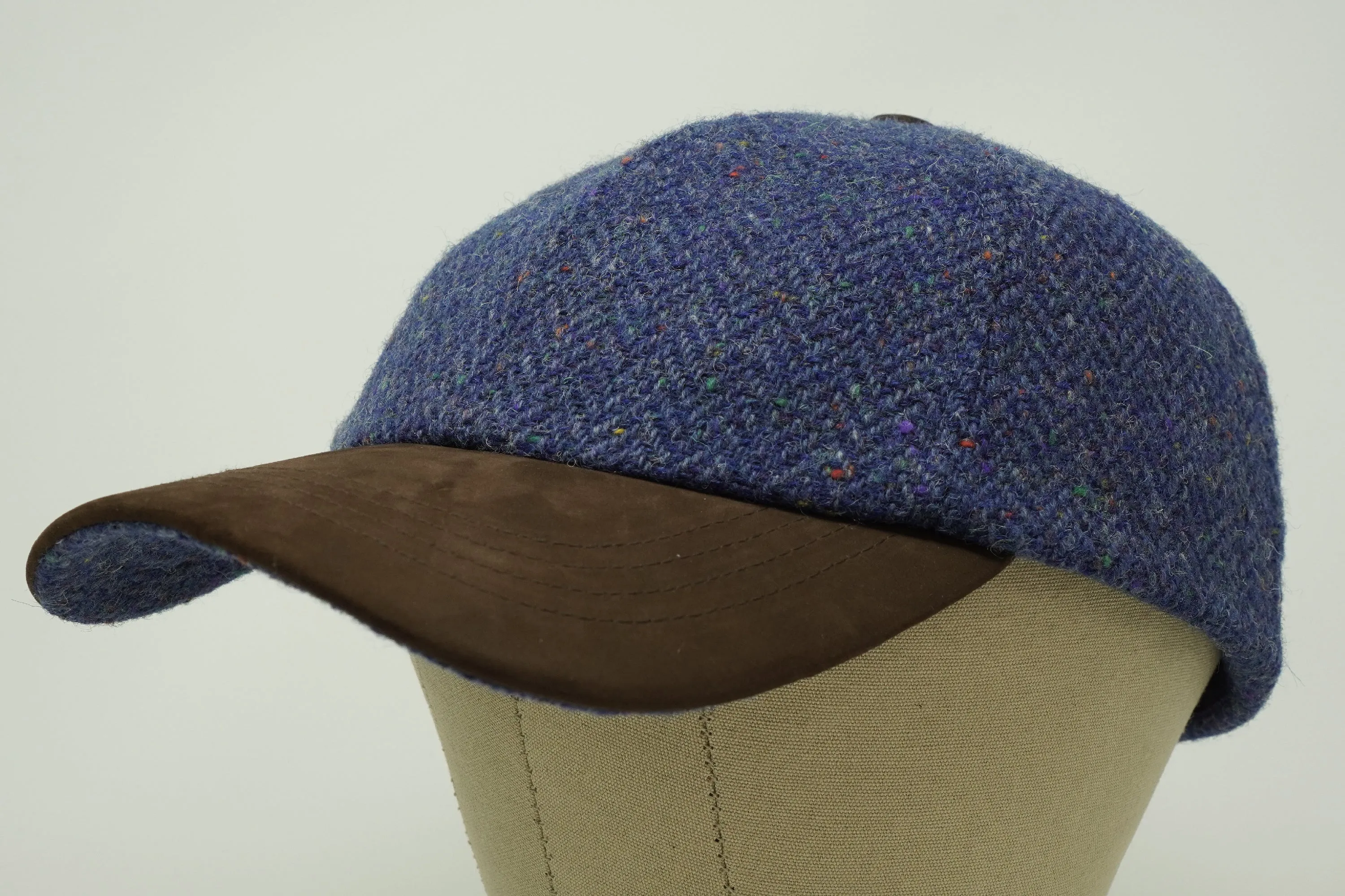 The Sligo - Baseball Cap - 100% Wool - Irish Tweed - Nubuck Peak