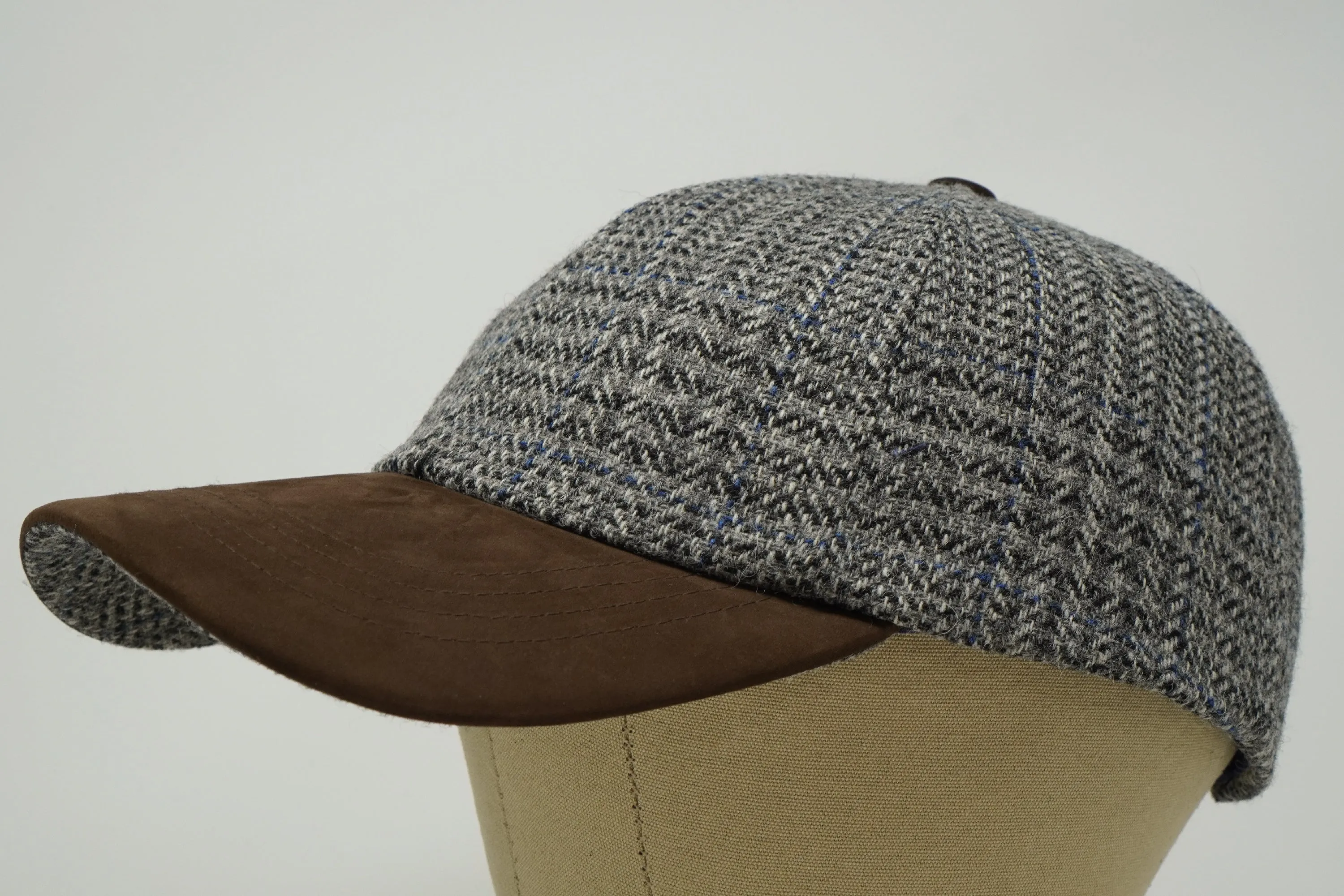 The Sligo - Baseball Cap - 100% Wool - Irish Tweed - Nubuck Peak