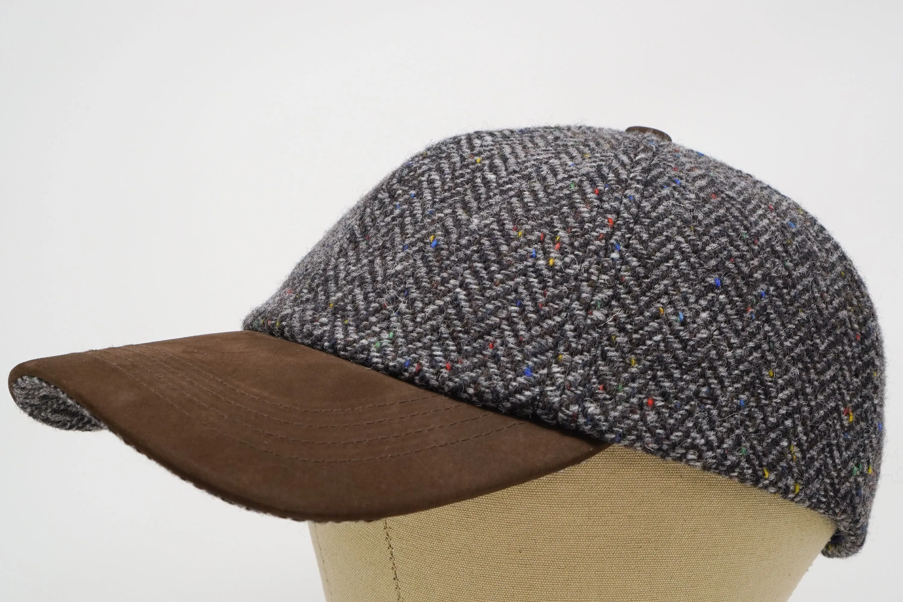 The Sligo - Baseball Cap - 100% Wool - Irish Tweed - Nubuck Peak